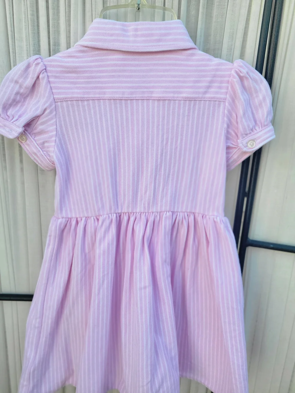 Ralph Lauren Pink Striped Polo Dress - Girls